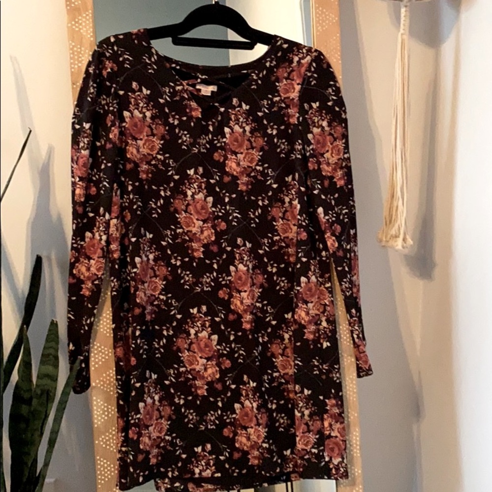 Long sleeve floral dress